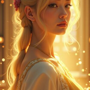 황금빛 태양의 사제 - 시선을 멈추는 실사풍 디지털 아트