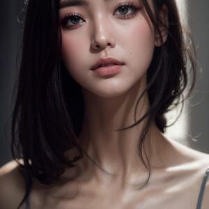 햇살 속 청순한 시선 - 감성 실사 포트레이트