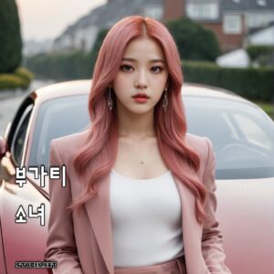 부가티 앞 케이팝 소녀 배경화면