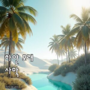 하얀 사막 오아시스 배경화면