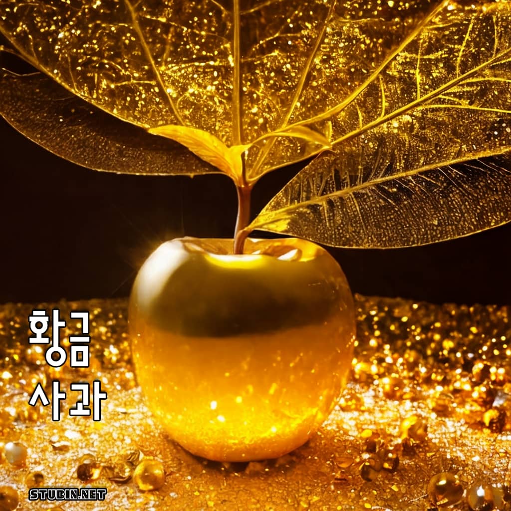 황금사과 – 부귀공명과 재물운을 부르는 황금 행운 아트
