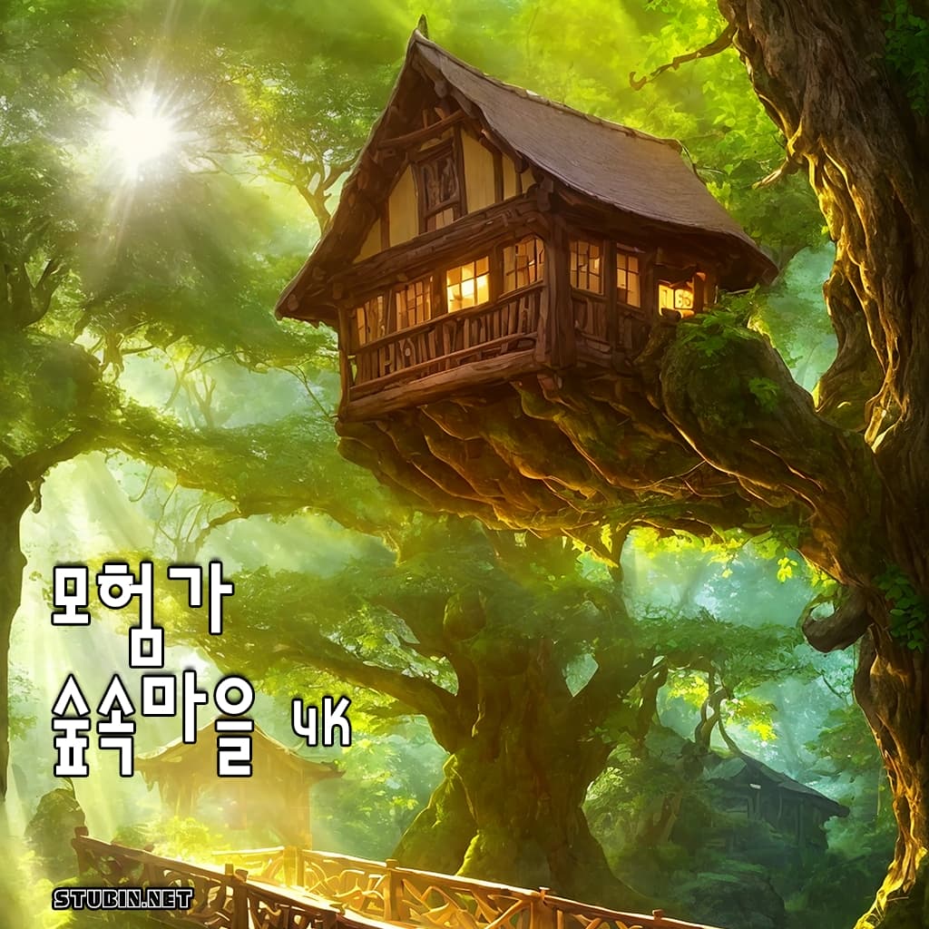 판타지 모험가를 위한 숲속 마을 섬네일용 배경화면