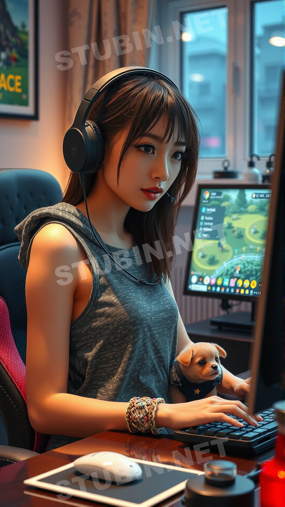 게이머 소녀와 반려견 - 게임과 일상이 만나는 따뜻한 동행 - 이미지 9