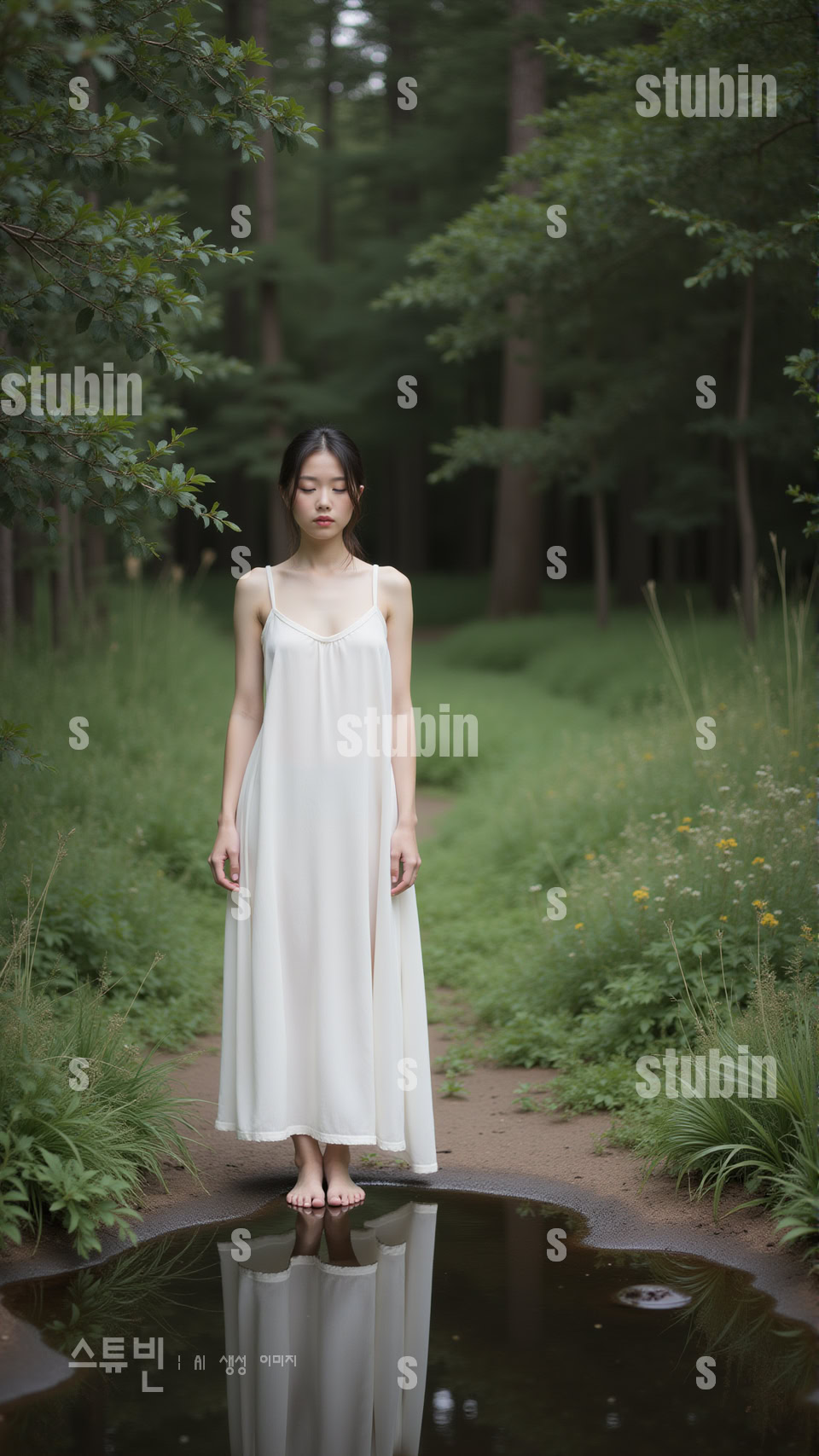 물 웅덩이에 비친 여름-자연의 고요와 따스한 빛 6 물 웅덩이에 비친 여름 6번 이미지