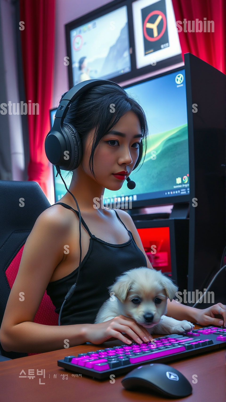반려동물 게이머와 몰티즈 함께하는 화면 속 작은 행복 3 반려동물 게이머와 몰티즈 함께하는 화면 2번 이미지