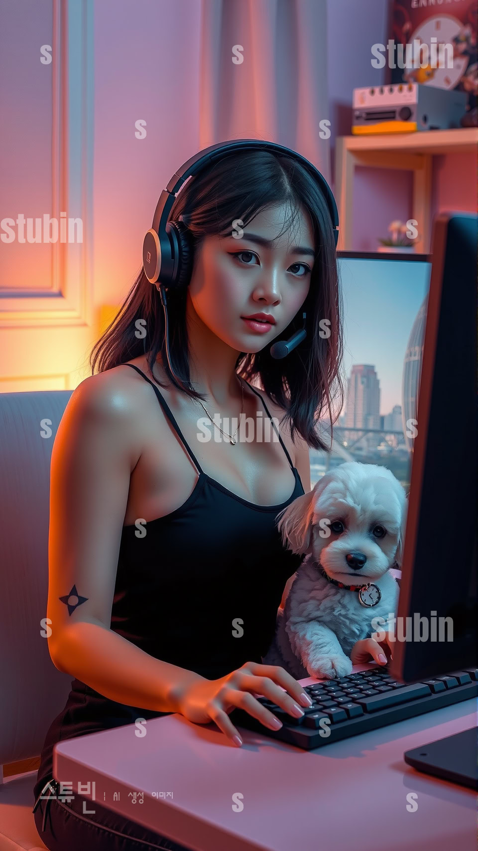푸들과 함께하는 게이머의 취미생활이 더욱 포근해지는 순간 6 푸들과 함께하는 게이머의 취미생활 5번 이미지