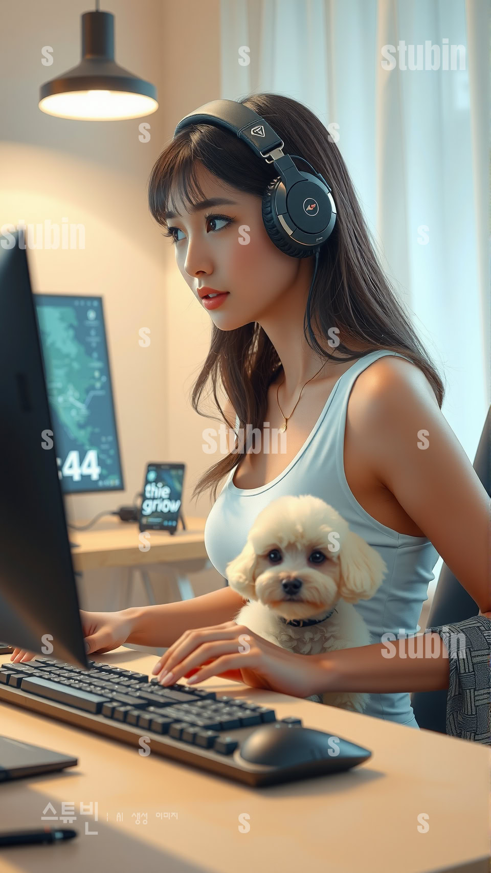 푸들과 함께하는 게이머의 취미생활이 더욱 포근해지는 순간 8 푸들과 함께하는 게이머의 취미생활 7번 이미지