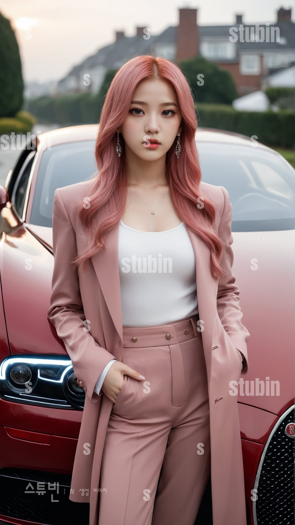 부가티 앞 케이팝 소녀 배경화면 3 부가티 앞 케이팝 소녀 3번 이미지