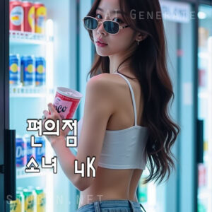 편의점 소녀 - 도시의 일상을 감각적으로 담은 라이프스타일 디지털 아트