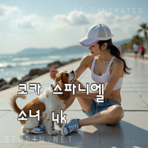 코카 스파니엘과 해안 산책 - 바닷바람 속 특별한 교감
