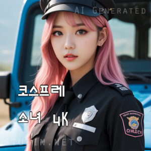 산과 강, 지프차, 순찰견, 그리고 코스프레 소녀 - 실사풍 어드벤처 디지털 아트