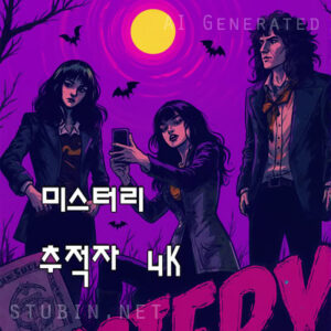 미스터리 - 보랏빛 달 아래의 추적자들 디지털 아트