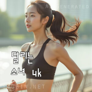달리는 소녀 - 햇살을 가르며 달리는 활력의 순간