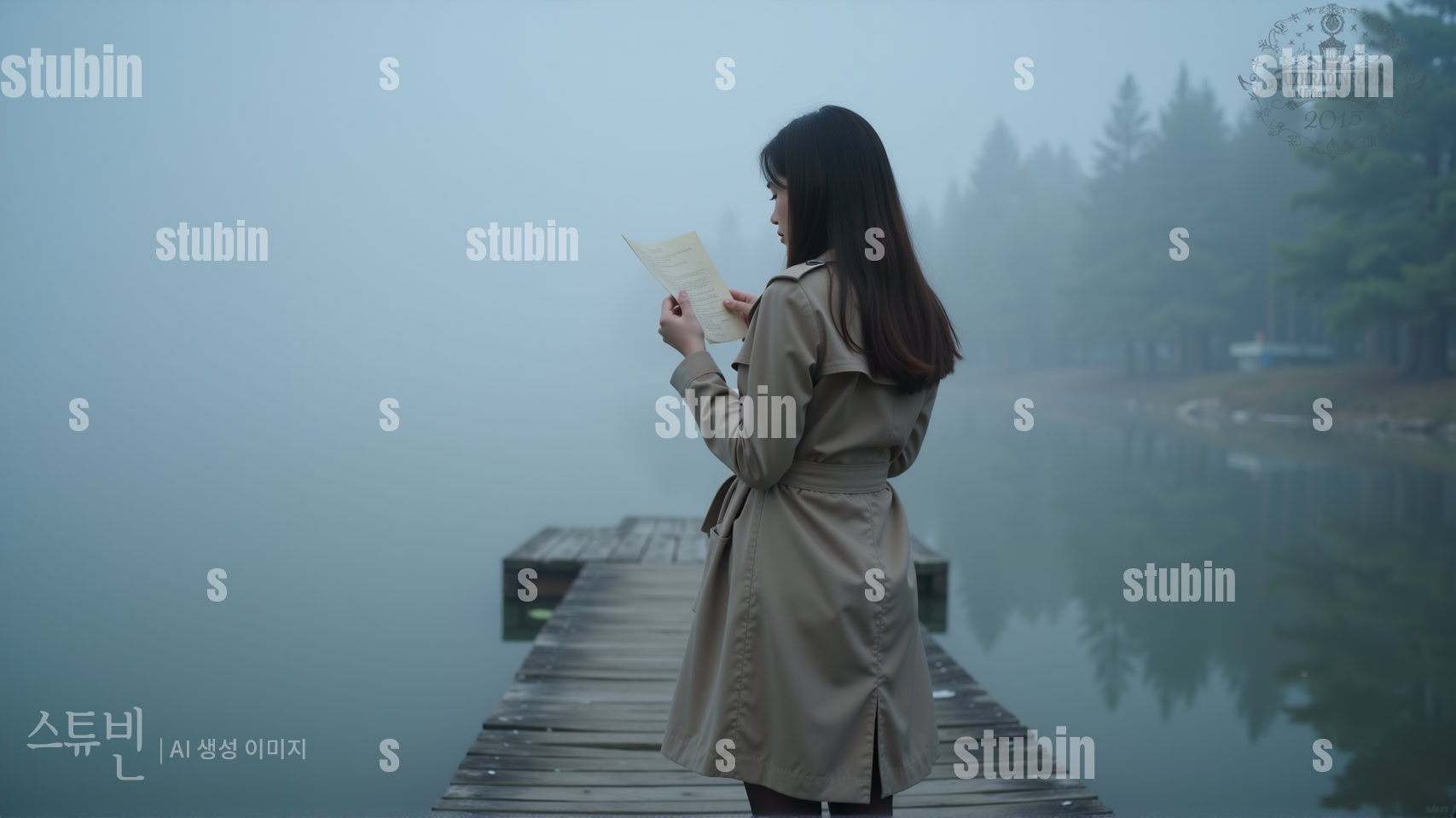 안개 낀 선착장 편지를 들고 기다리는 여인-서정적인 미스터리 실사풍 3 안개 낀 선착장 편지를 들고 기다리는 여인 3번 이미지