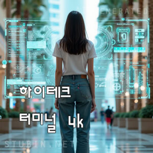 하이테크 인공 오아시스 터미널 미래 도시 섬네일